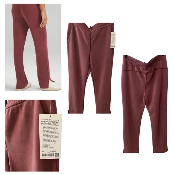 💕 SET! 💕NEWLuLulemonBrushed Softstreme Full Zip Jacket & HR Pant (31)
